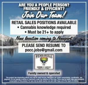 Retail store job opportunity at Pend Oreille Cannabis Co.